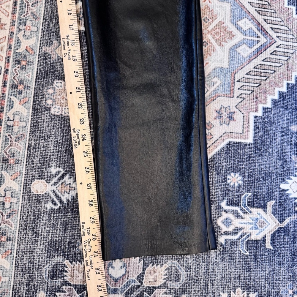 Aritzia Wilfred Melina High Rise Pant Black Leather-like Women’s Size 8 - Picture 16 of 16